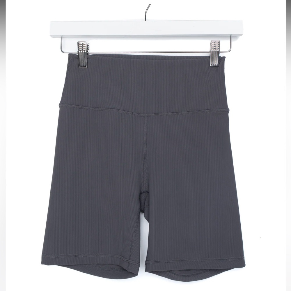 Little Bipsy Women’s Athletic Ribbed Biker Shorts, dark gray, NWT size large L